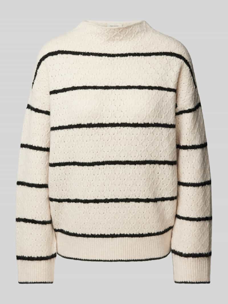 FREE QUENT Gebreide pullover met opstaande kraag model 'HARA'