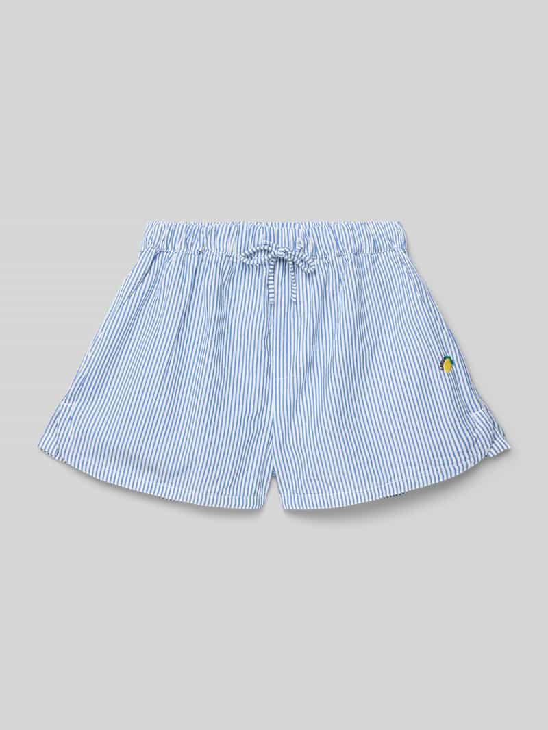 Garcia Korte broek met logostitching en elastische band