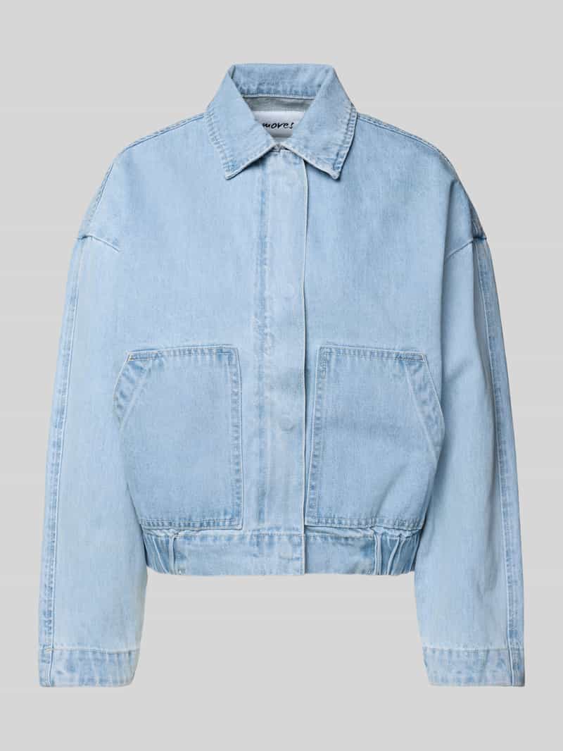 moves Jeansjack met blinde knoopsluiting model 'Sikorie'