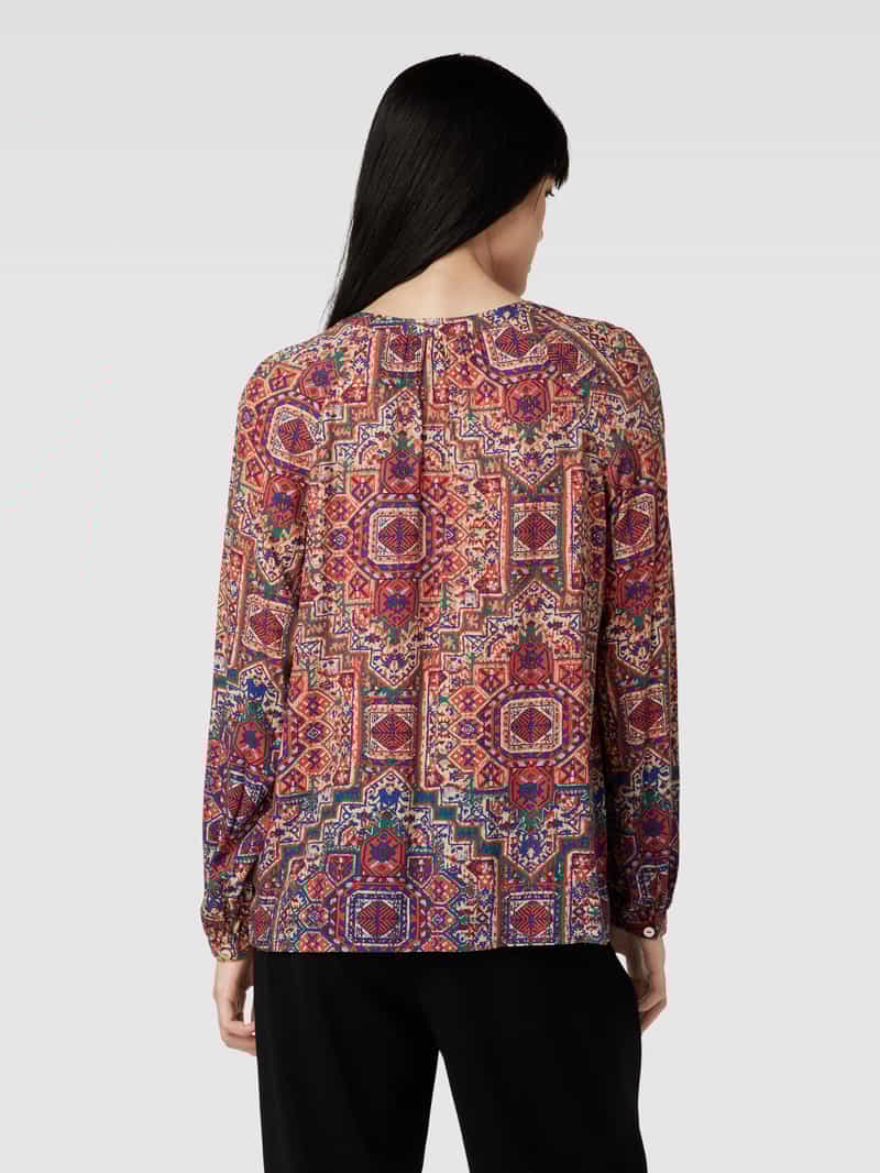 Overhemdblouse met all-over motief Christian Berg Woman