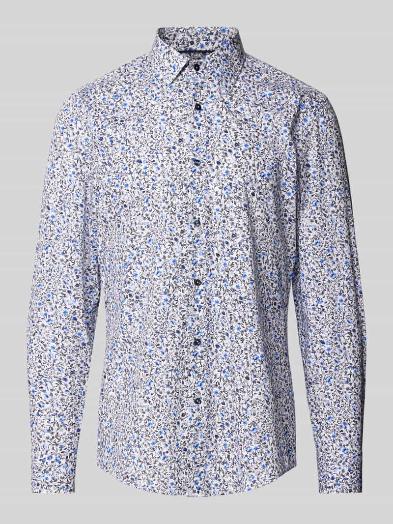 Boss Slim fit zakelijk overhemd met kentkraag model 'Hank'