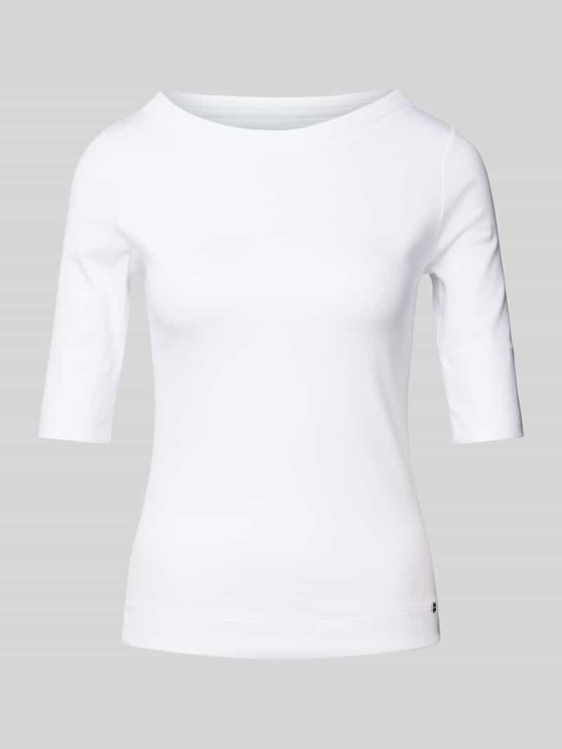 Marc Cain T-shirt met geribde boothals