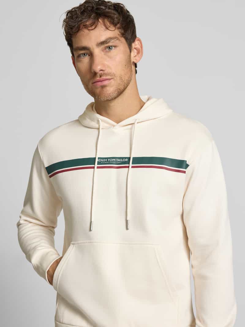 Tom Tailor Denim Regular fit hoodie van katoenmix