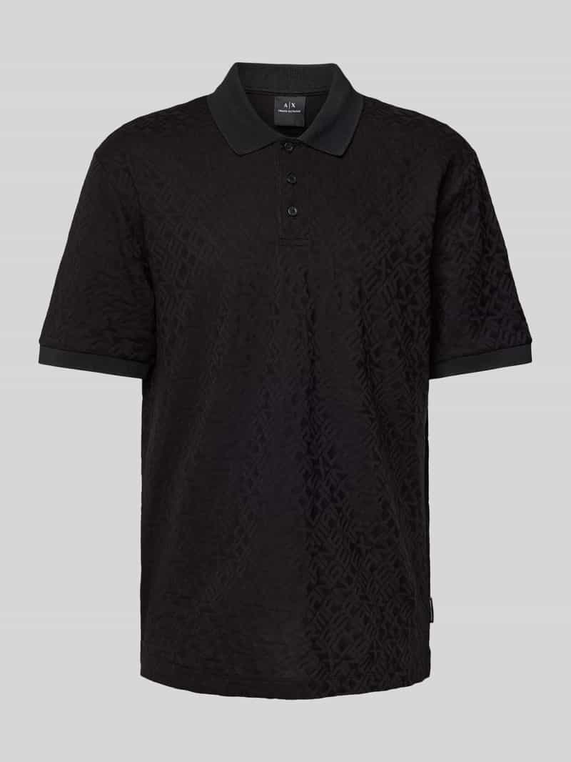 Armani Exchange Regular fit poloshirt met structuurmotief