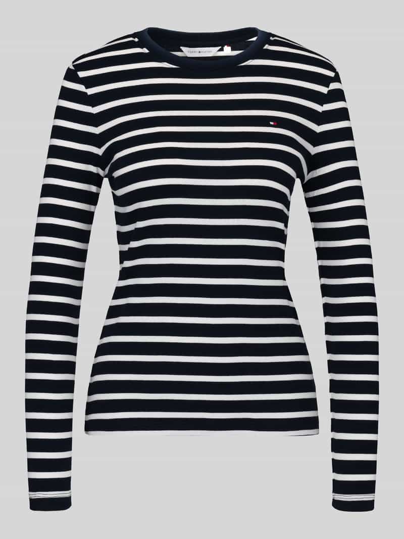 Slim fit shirt met lange mouwen van puur katoen