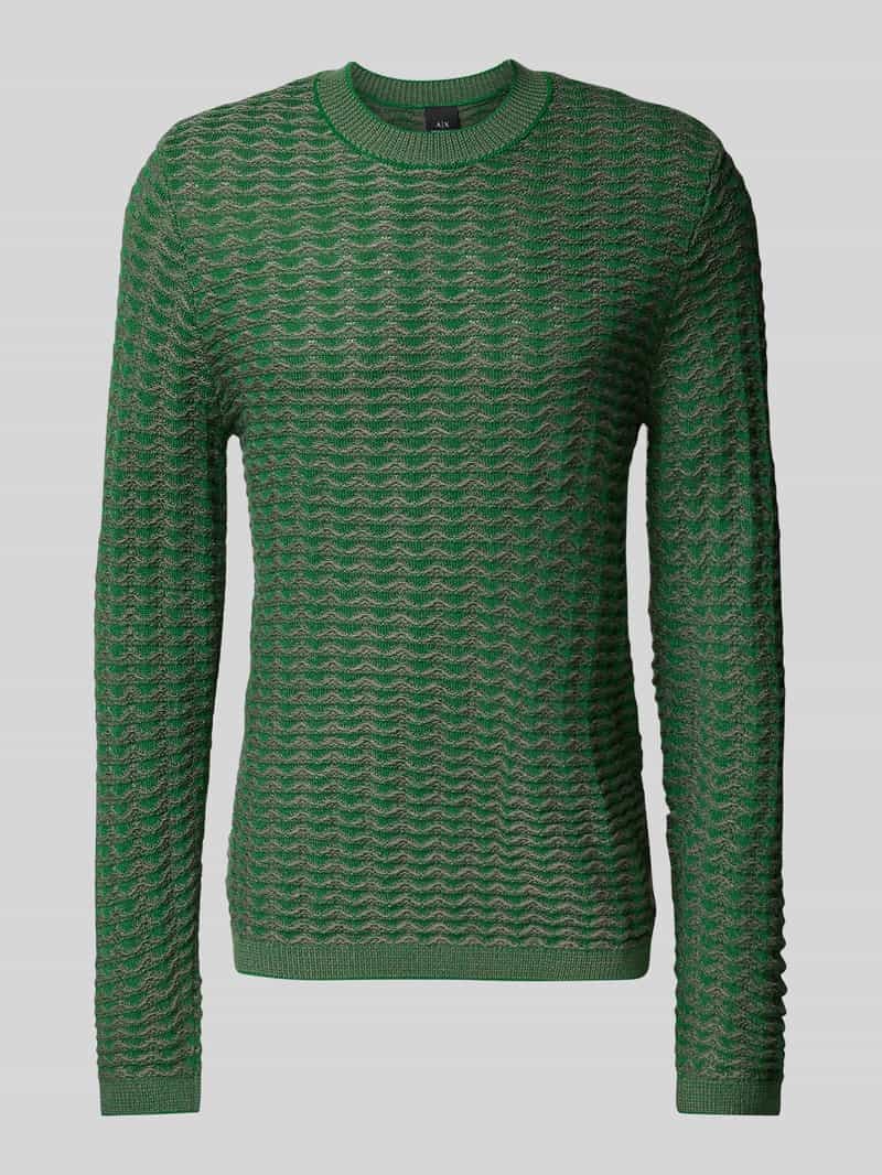 Armani Exchange Wollen pullover met structuurmotief
