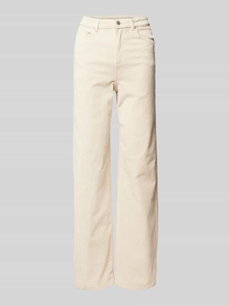 Vero Moda Wide fit corduroy broek met logopatch, model 'TESSA'