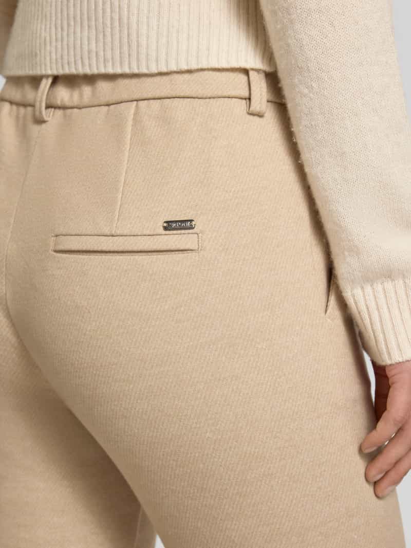 TONI Flared stoffen broek met vaste persplooien model 'Jenny'
