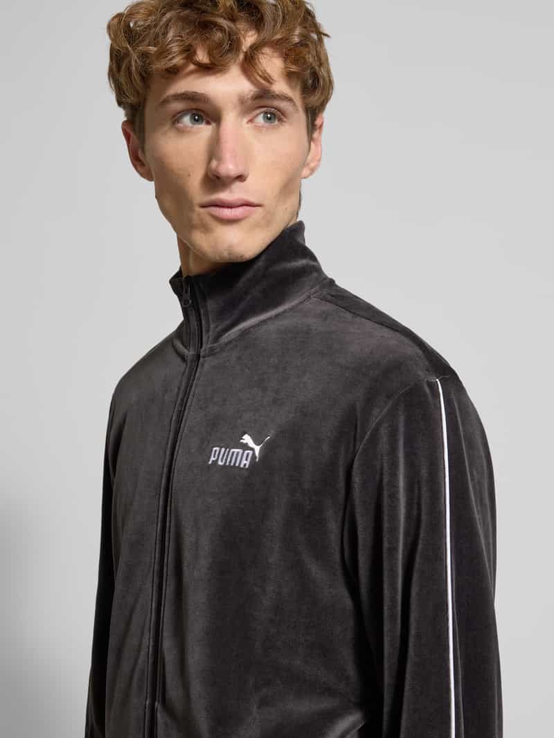 PUMA PERFORMANCE Sweatjack van suède met labelstitching