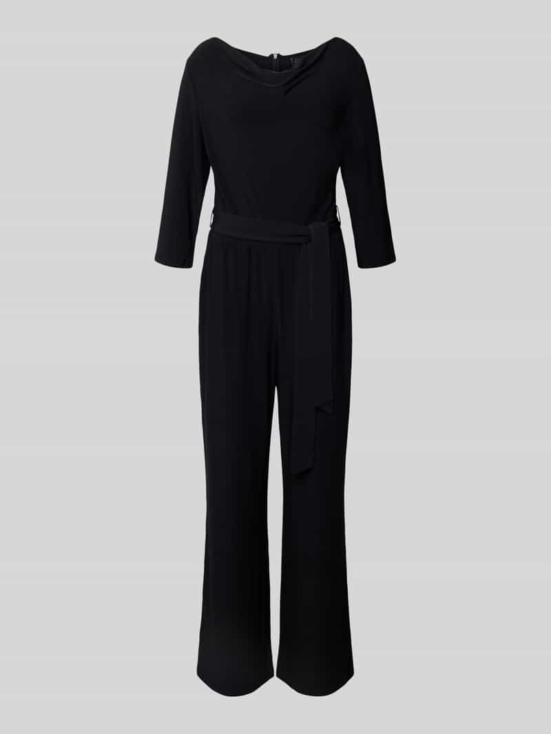 s.Oliver BLACK LABEL Regular fit jumpsuit met cascadehals