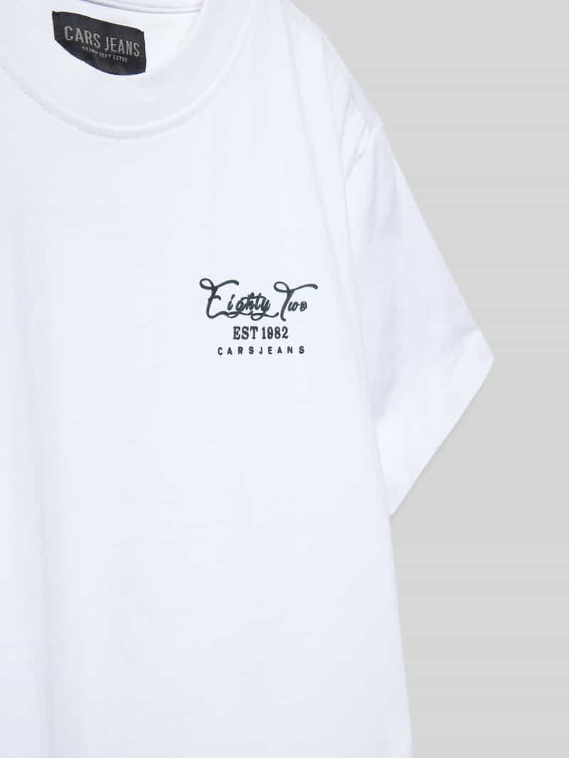 CARS JEANS T-shirt met labelprint model 'Mezzo'