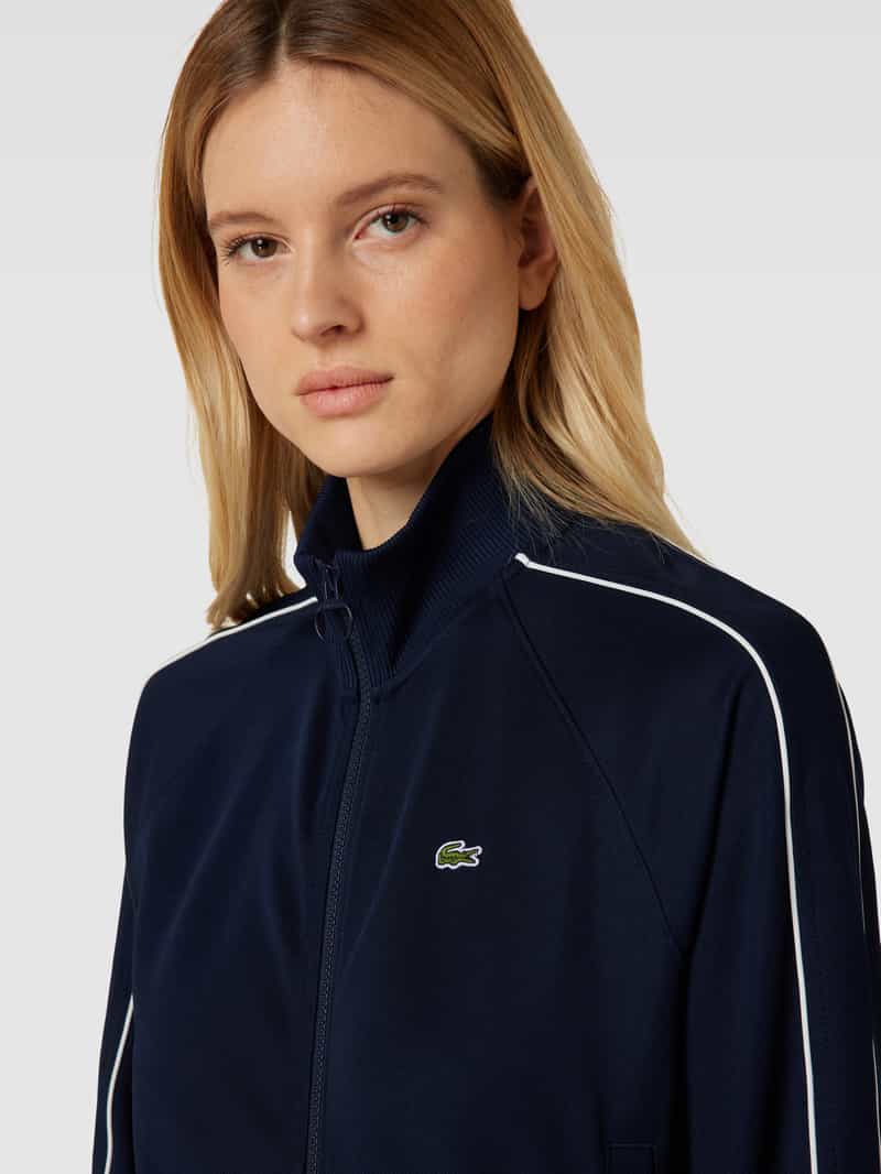 Lacoste Sport Sweatjack met contrastpaspels model 'Interlock'