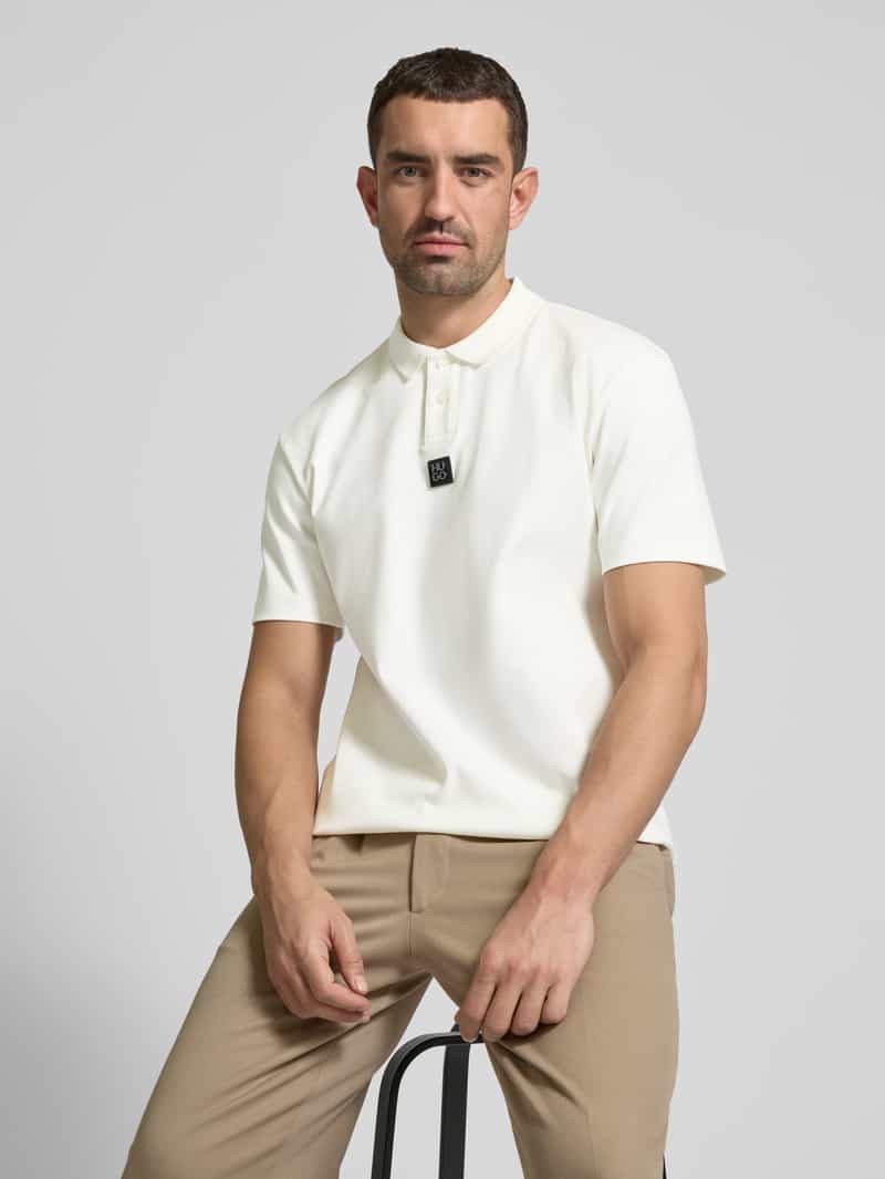 HUGO Poloshirt met labelpatch model 'Deabono'
