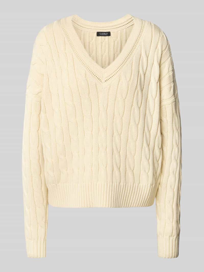 Lauren Ralph Lauren Gebreide pullover met V-hals model 'TEDURPH'