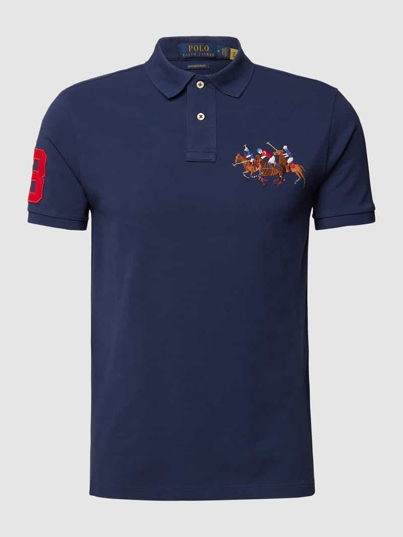 Polo Ralph Lauren Custom slim fit poloshirt met motiefstitching