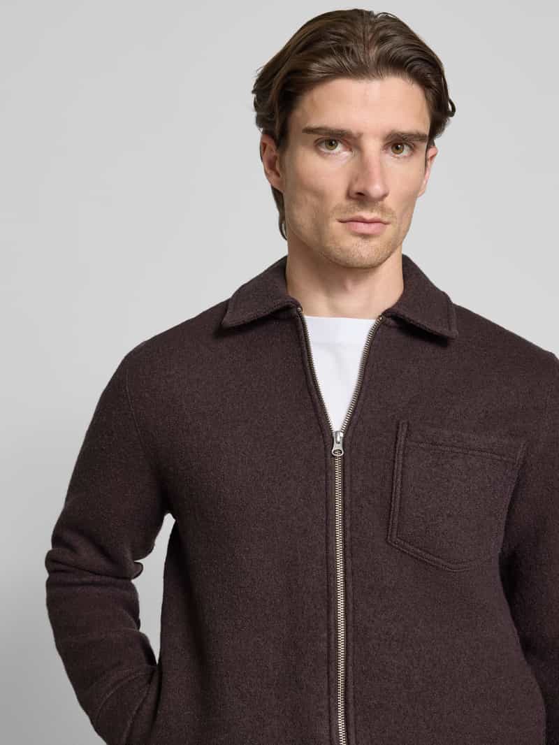 Samsøe Regular fit overhemdjack met tweewegsritssluiting model 'HANNES'