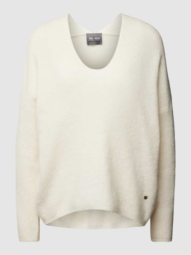 MOS MOSH Gebreide pullover met V-hals model 'THORA'