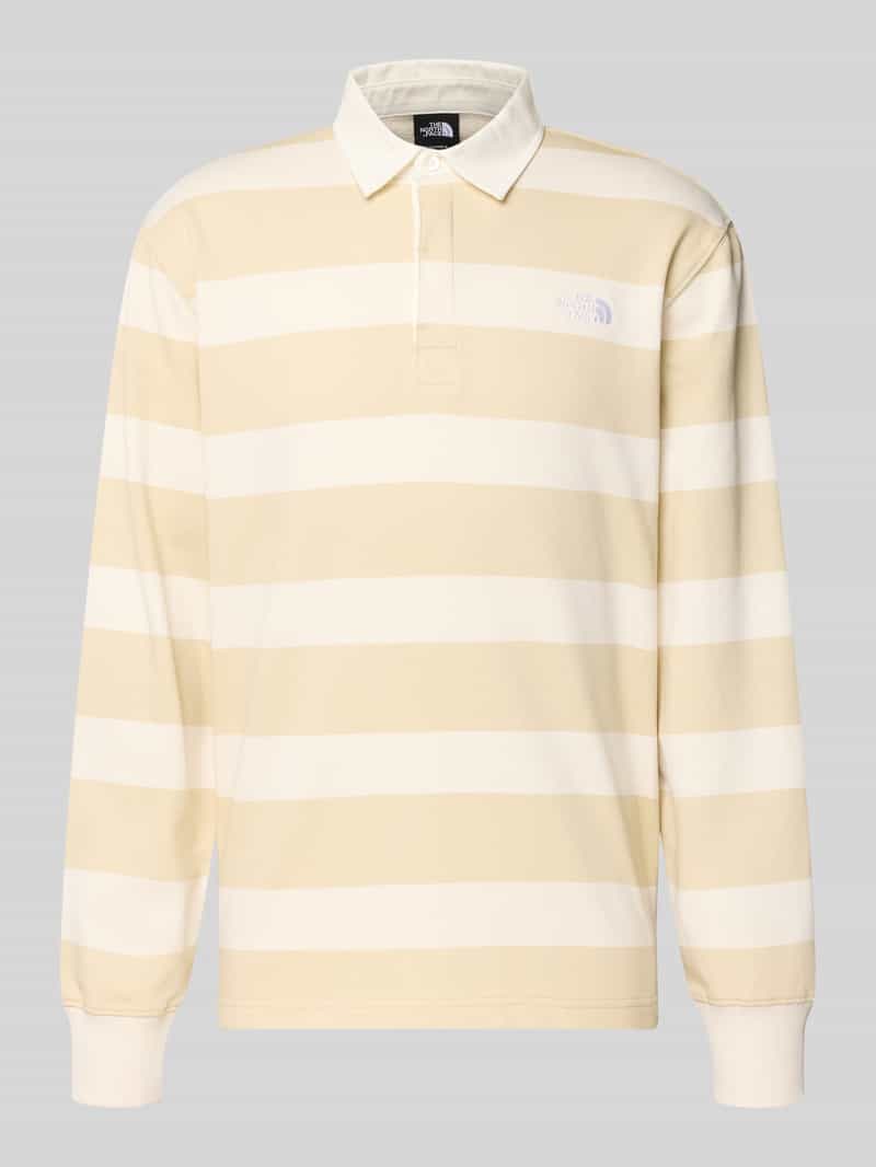 Sweatshirt met polokraag en labelstitching