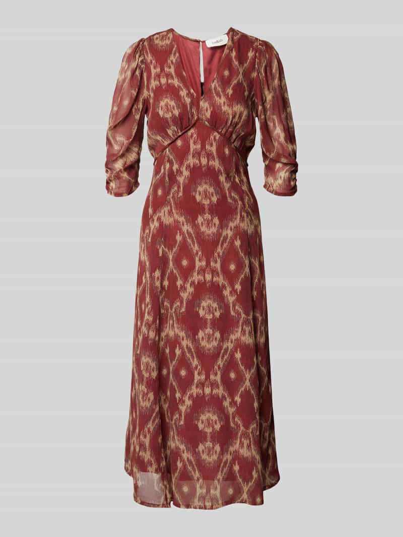 Bash Midi-jurk met V-hals model 'MATSA'