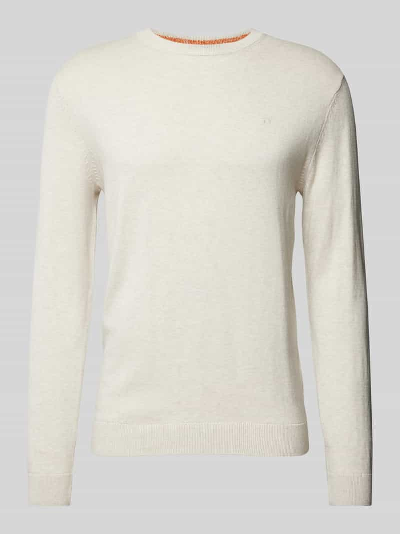 Tom Tailor Gebreide pullover met labelstitching, model 'BASIC'