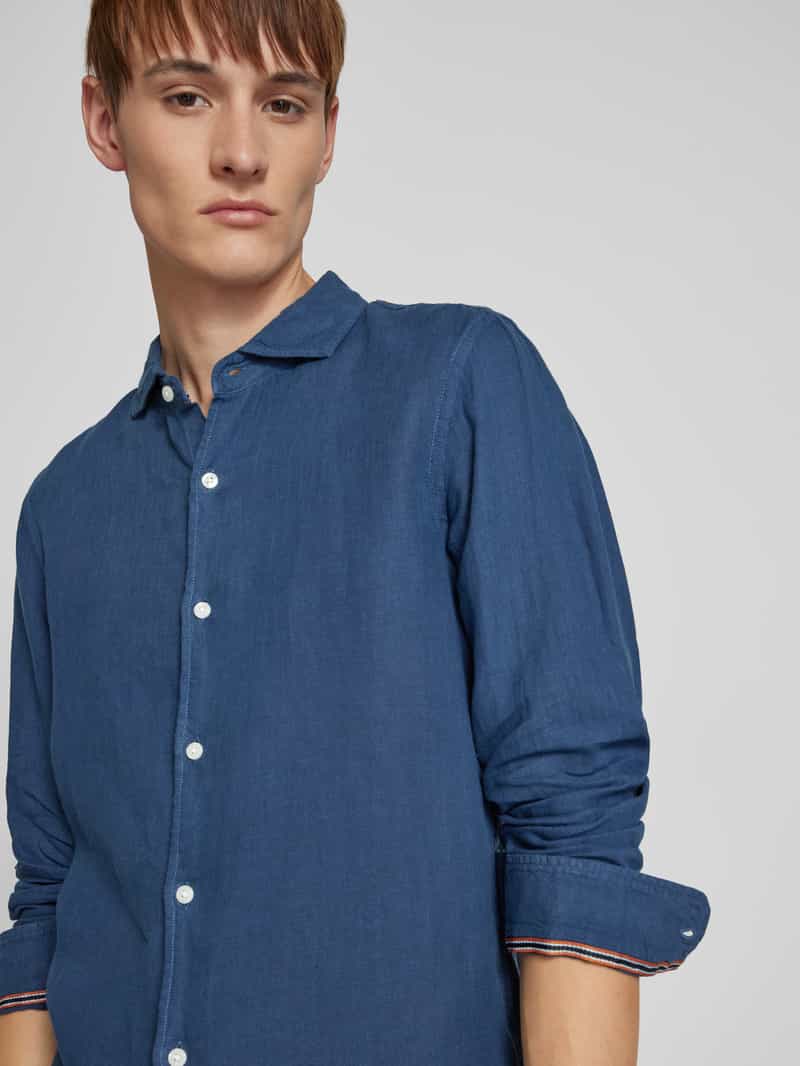 Superdry Regular fit linnen overhemd met haaikraag model 'Vacation'