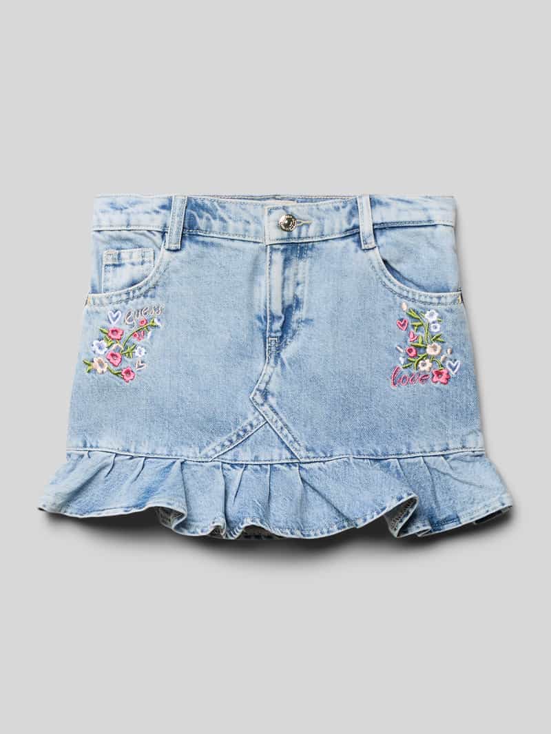 Guess Jeansrok met motiefstitching en labeldetail