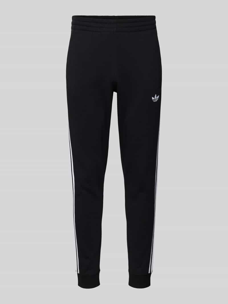 Adidas Originals regular fit gestreepte joggingbroek - zwart/wit, foto 7