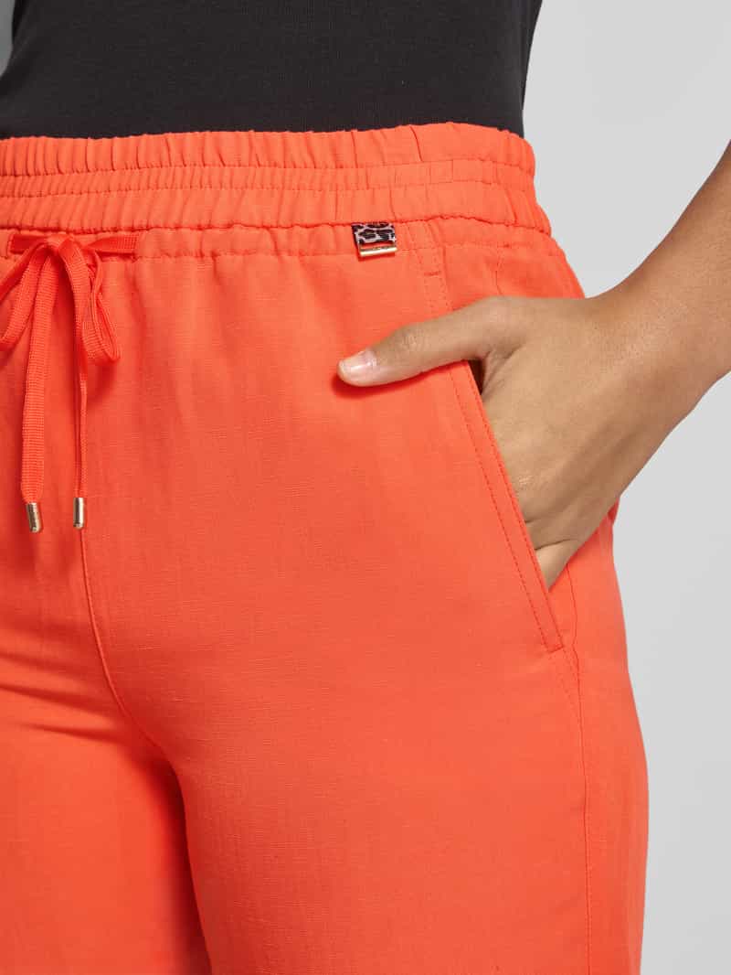 Marc Cain Tapered fit stoffen broek met tunnelkoord
