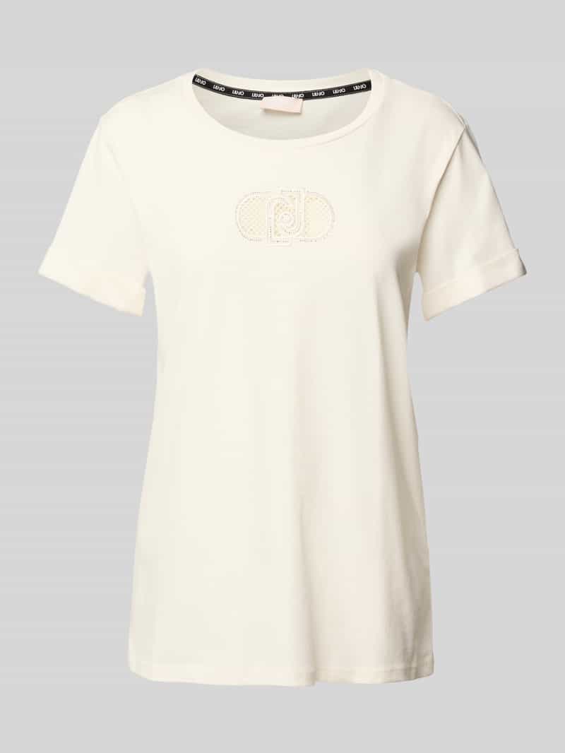 LIU JO SPORT T-shirt met geribde ronde hals