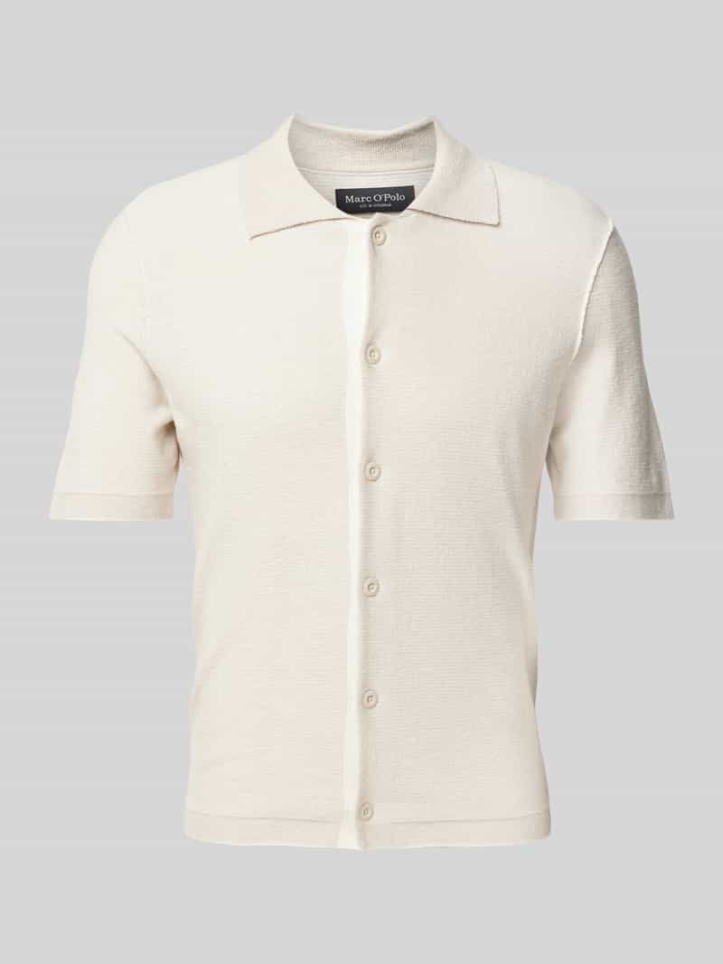 Marc O'Polo Regular fit gebreid jack van katoenmix