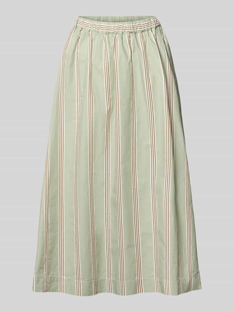 regular fit midi-rok van puur katoen