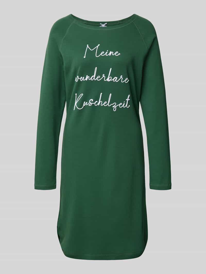 LOUIS & LOUISA Regular fit nachthemd met statementstitching model 'Kuschelig'