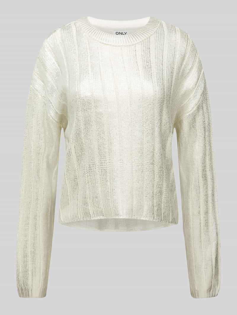 Comfort fit gebreide pullover in metallic look, model 'Kama'