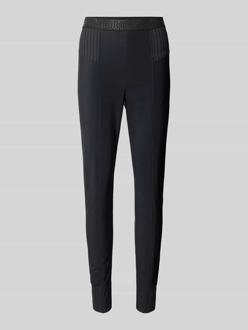 Marc Cain Slim fit stoffen broek met elastische band