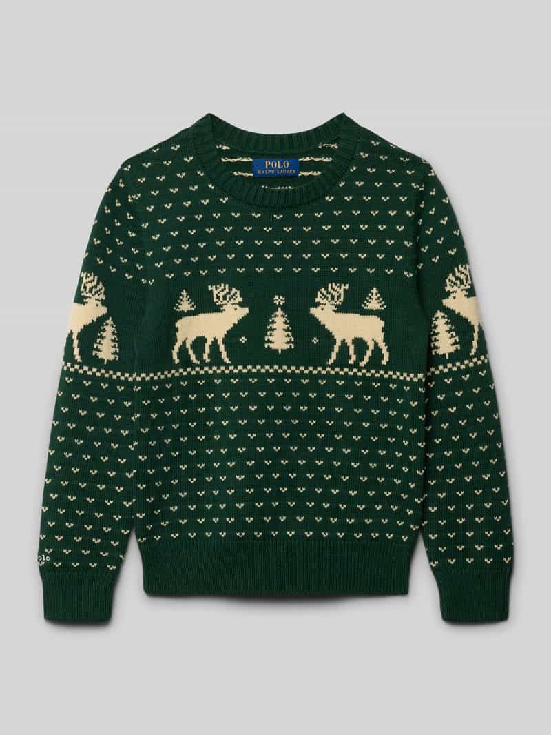 Polo Ralph Lauren Teens Gebreide pullover met ribboorden