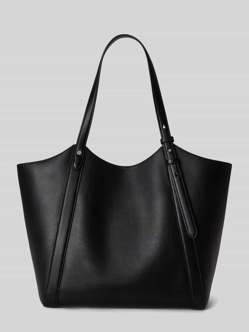 Lauren Ralph Lauren Shopper van kalfsnappa met binnenzakken zwart, foto 2