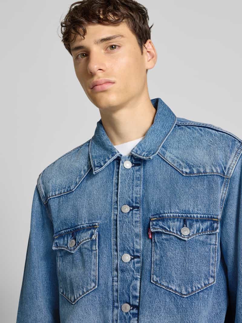 Levi's Jeansjack met kentkraag model 'THATS A MYTH TRUCKER'