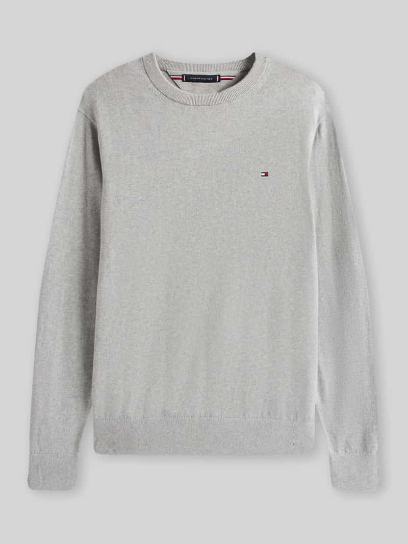 Regular fit pullover van mix van katoen en kasjmier