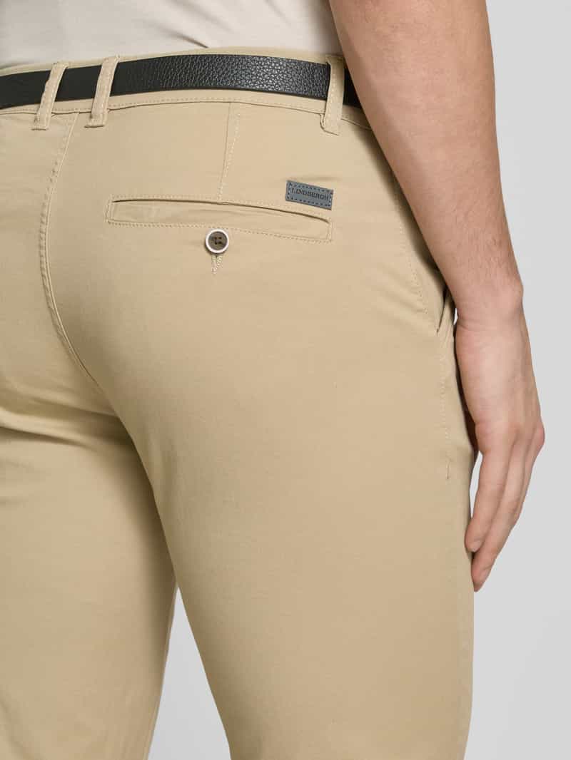 lindbergh Clasic stretch fit chino met riem