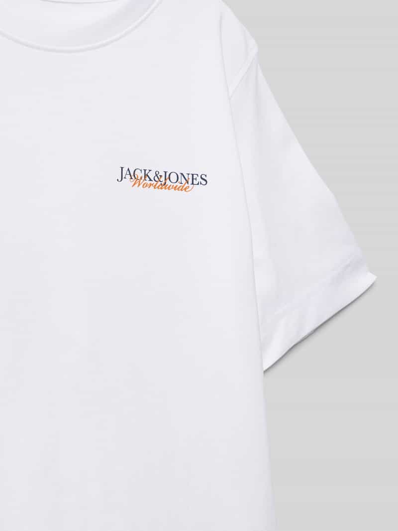 jack & jones T-shirt met labelprint model 'BOSTON PHOTO'