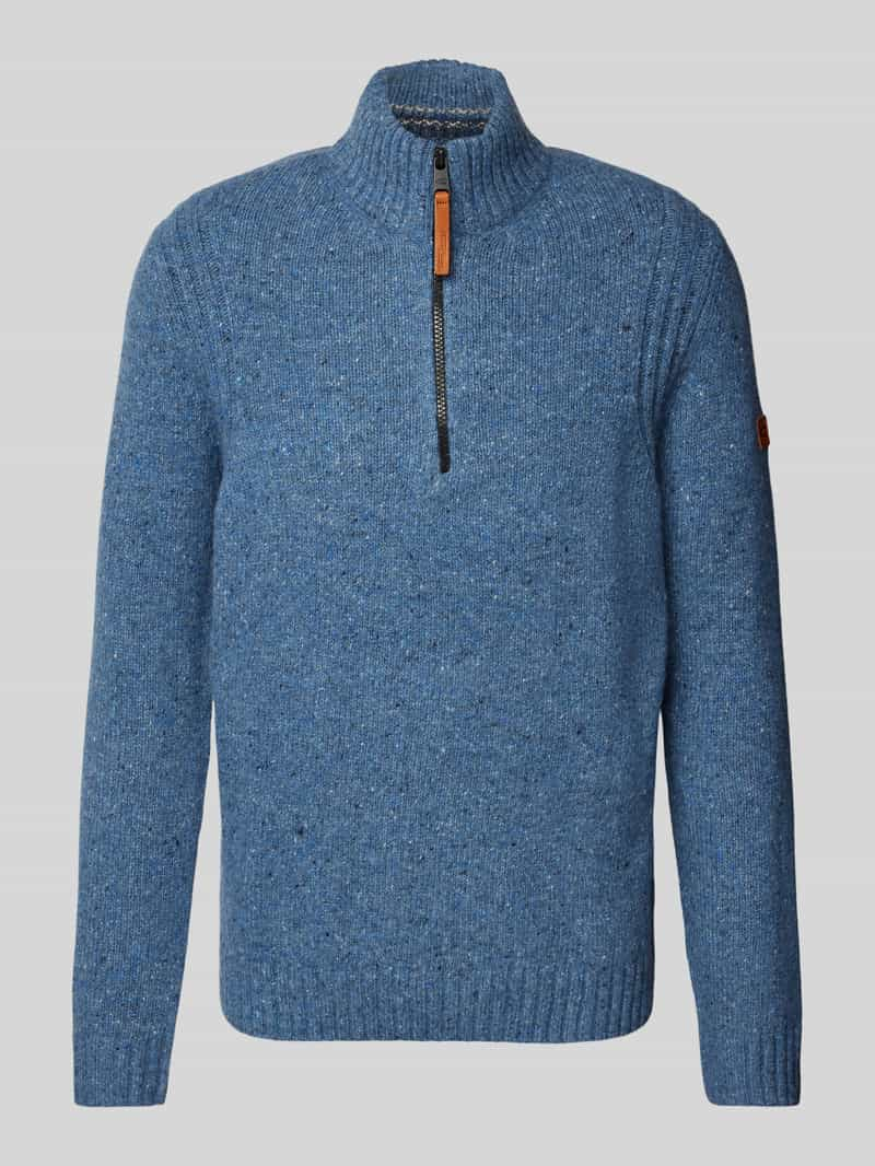 Camel active Wollen pullover met labeldetail