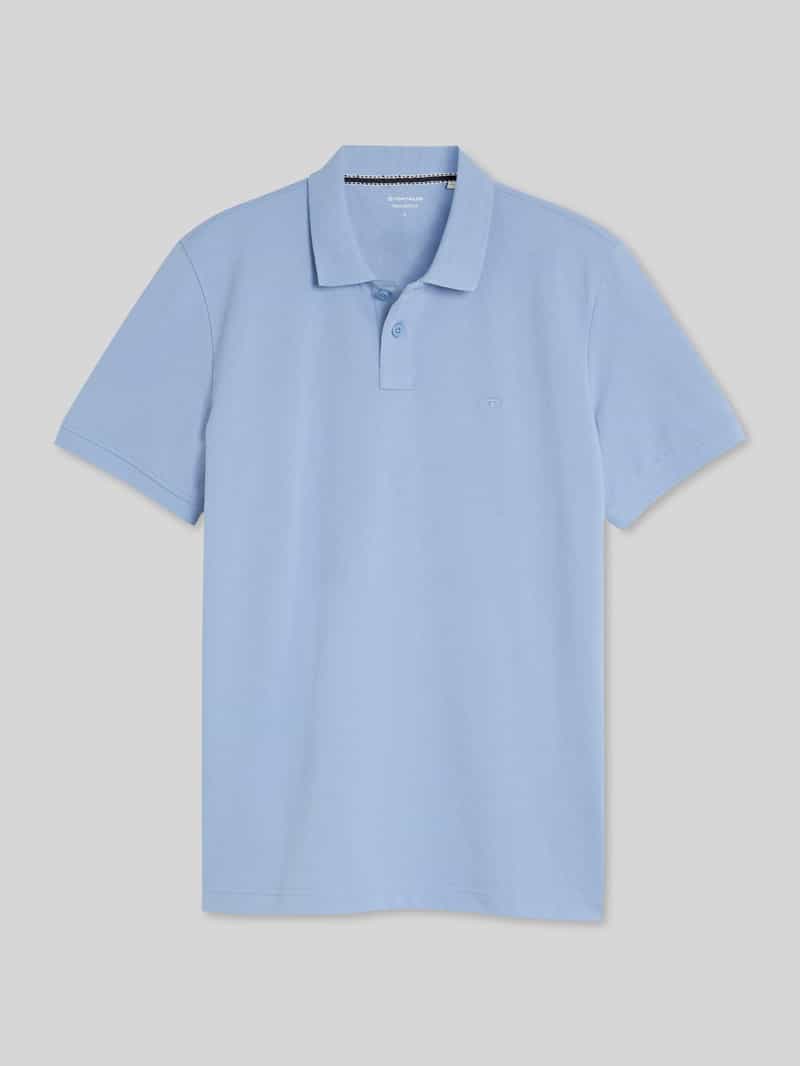Tom Tailor Regular Fit Poloshirt aus Baumwoll-Mix in Hellblau, Größe L 2094247L