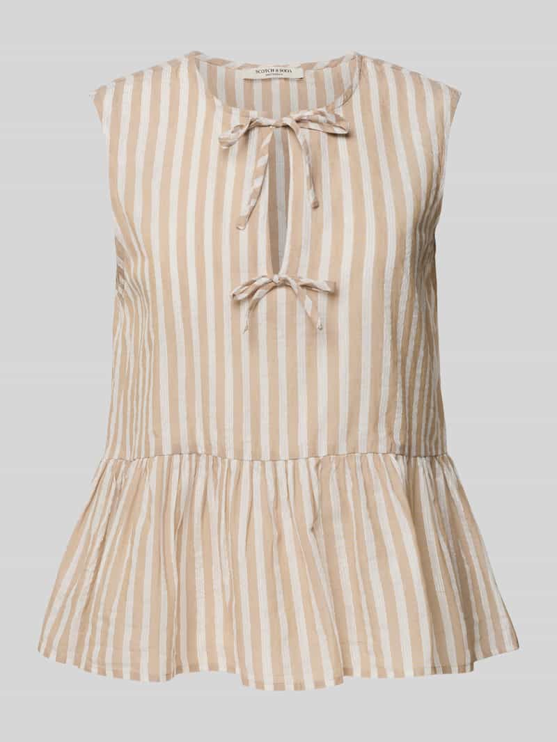 Scotch & Soda Regular fit blousetop met druppelvormige hals