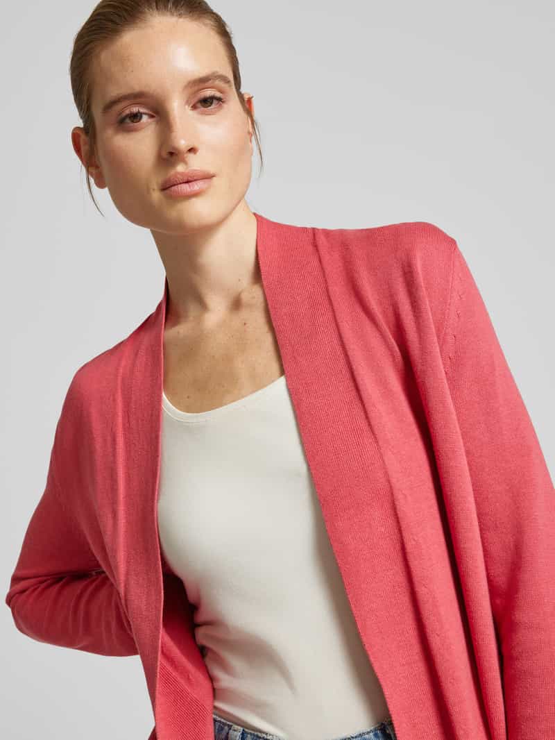 Tom Tailor Regular fit cardigan van katoenmix met sjaalkraag