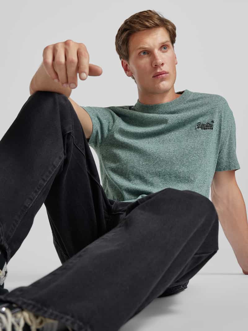 Superdry T-shirt met labelstitching