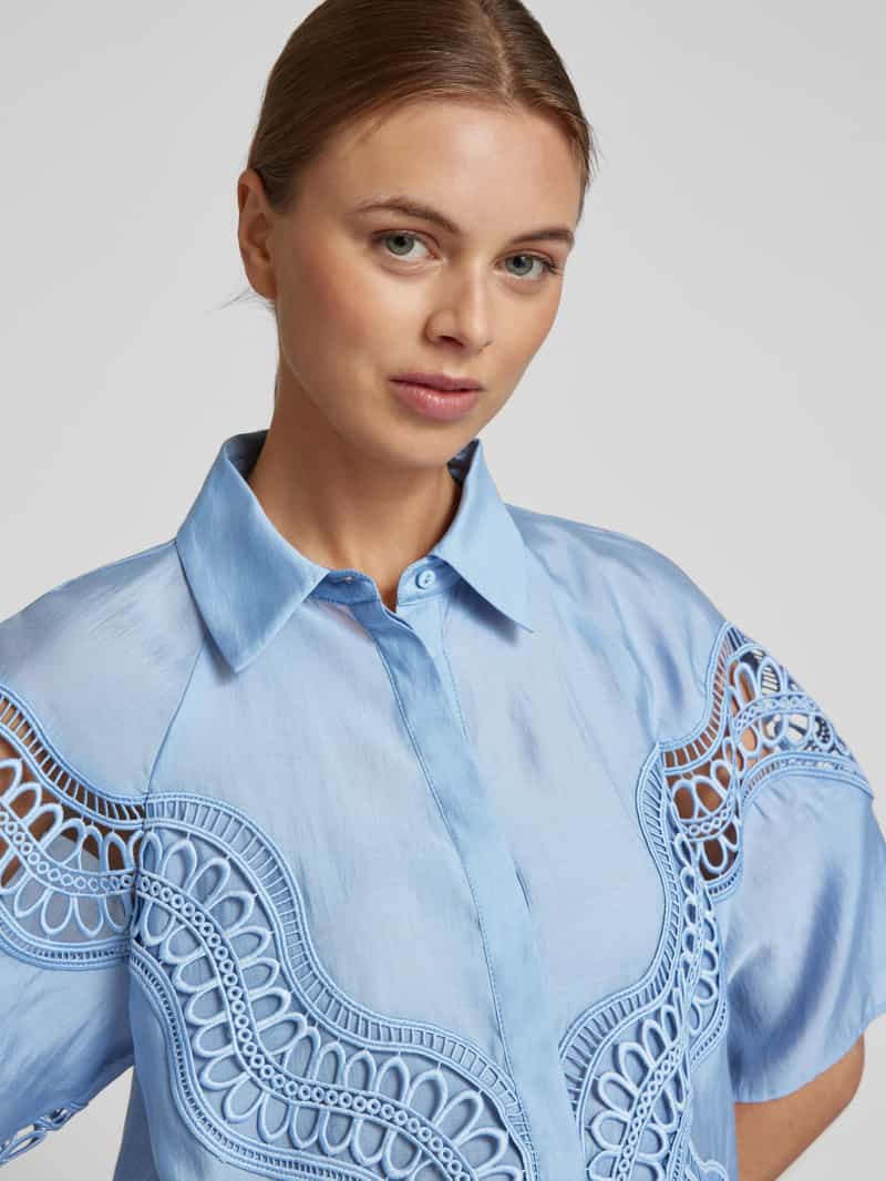 Copenhagen Muse Regular fit blouseshirt met broderie anglaise model 'MOLLY'
