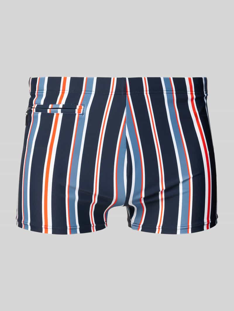 Schiesser Slim fit zwembroek met ritszak model 'Ocean'