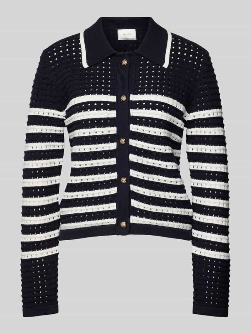 NEO NOIR Gebreid jack met platte kraag model 'Effie'
