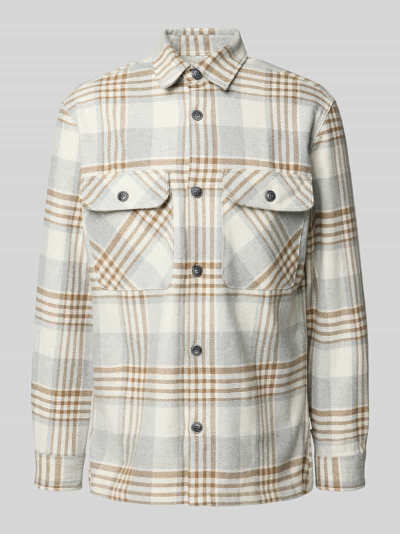 Jack & Jones Overhemd met lange mouwen JPRRAYLE MELANGE CHECK L/S OVERSHIRT SN
