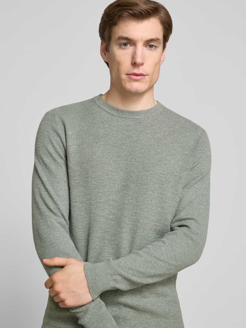 Profuomo Gebreide pullover met structuurmotief